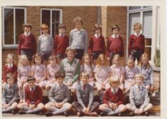 Colour photograph of class at Holtspur School.