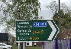 New signage for the relief road which is now the A355